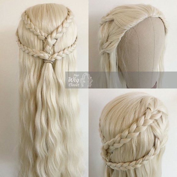 32“ Wavy Icy Blonde Synthetic Wig | Daenerys - Picture 12 of 15